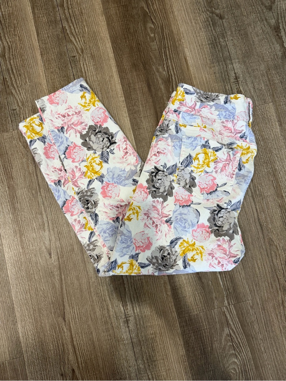 Torrid Floral denim crop jeans 14S